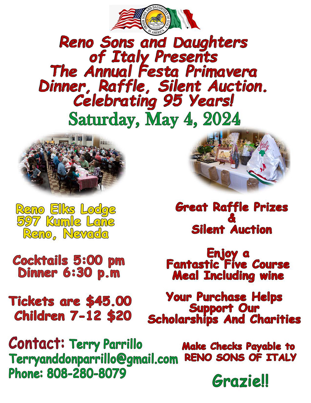 Order Sons of Italy California > Events > RENO Festa Primavera 2024